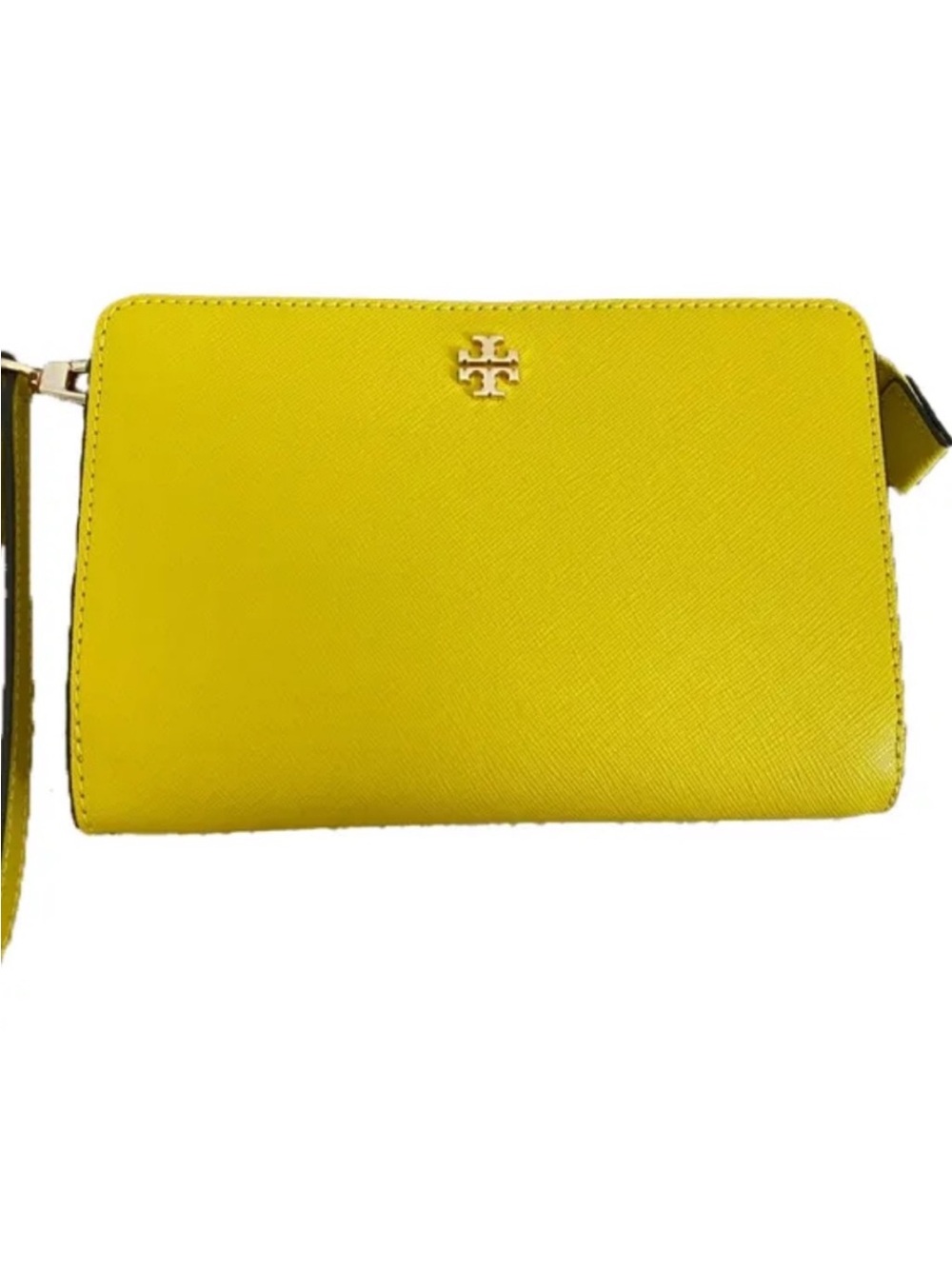 Tory Burch Emerson Leather Wristlet Golden Pear